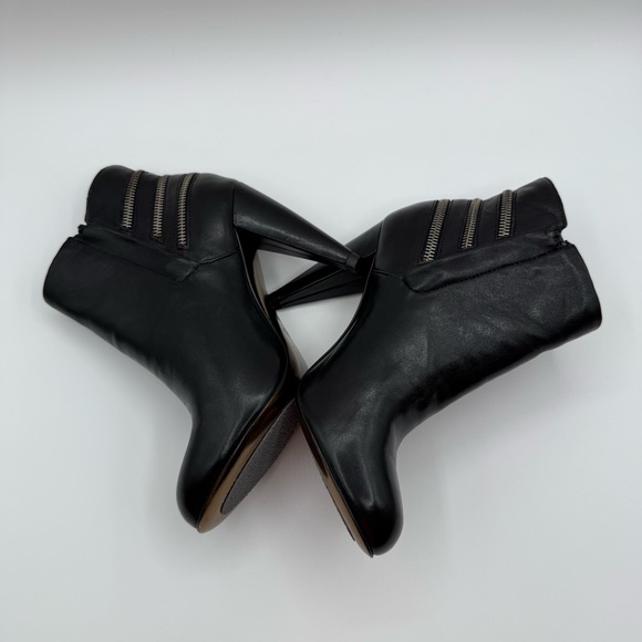 Botkier Black Ankle Boots with Triple Zipper Detail & Heeled Silhouette Size 37 - Picture 10 of 16